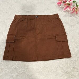 SO - Brown Cargo Mini Skirt - 15/32W